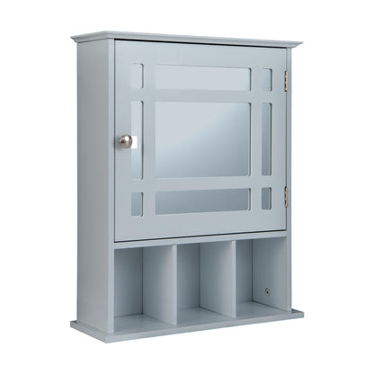 Elegant Wall-Mounted Bathroom Cabinet with Mirror & Adjustable Storage