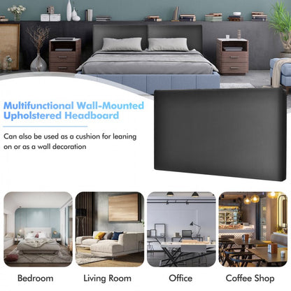 Elegant PU Leather Wall-Mounted Upholstered Headboard for Bedroom