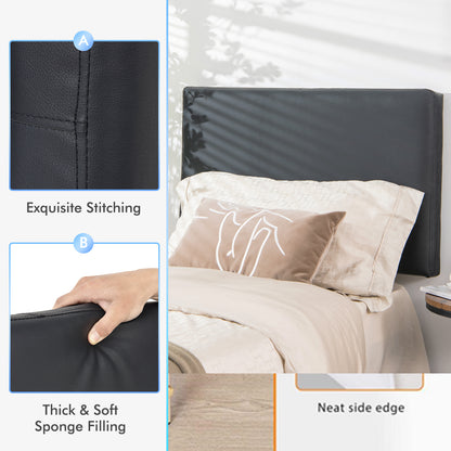 Elegant PU Leather Wall-Mounted Upholstered Headboard for Bedroom