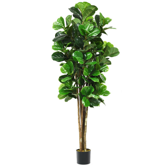 6 Foot Artificial Indoor/Outdoor Decorative Tree with Lush Greenery