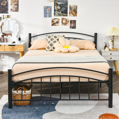 Elegant Platform Bed with Headboard and Footboard – Queen Size
