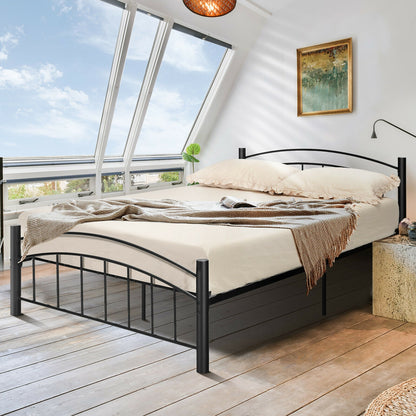 Elegant Platform Bed with Headboard and Footboard – Full Size