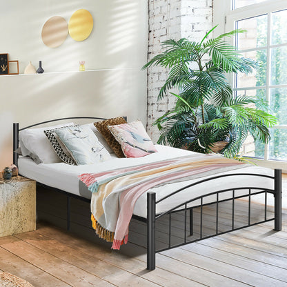 Elegant Platform Bed with Headboard and Footboard – Full Size