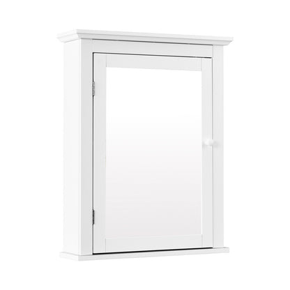 Wall-Mounted Bathroom Mirror Cabinet with Adjustable Shelves