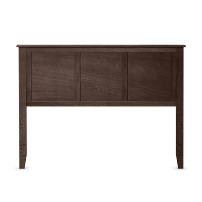Full Size Wood Headboard with Adjustable Height and Pre-Drilled Holes - Brown