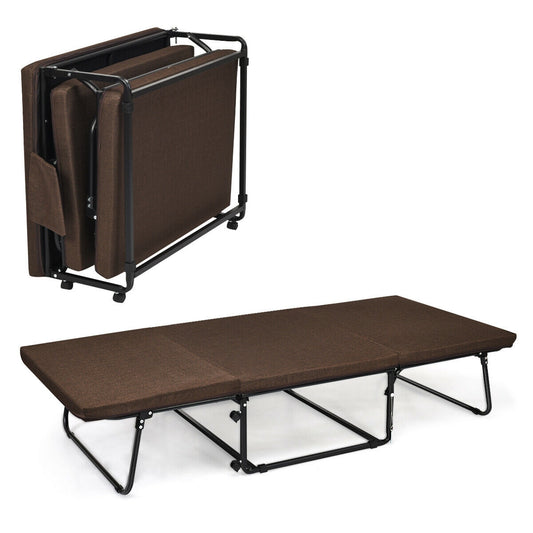 6 Position Adjustable Folding Guest Bed with Comfortable Mattress