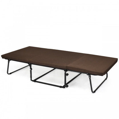 6 Position Adjustable Folding Guest Bed with Comfortable Mattress