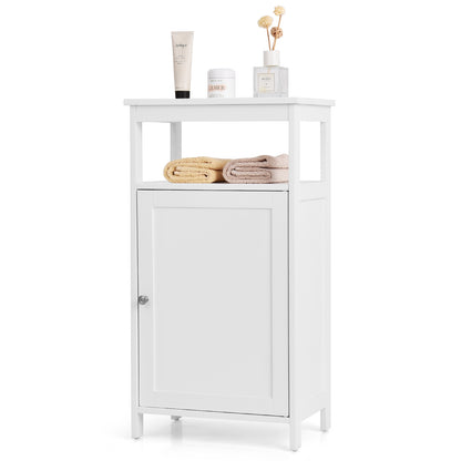Multifunctional Floor Cabinet Storage Rack with Adjustable Shelves and Organizer Stand