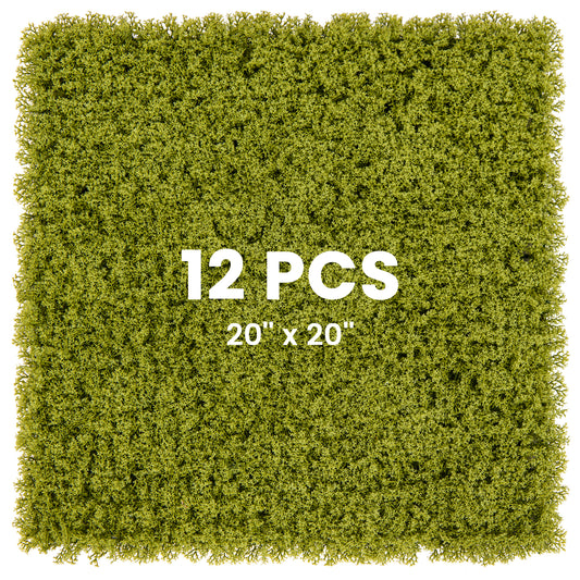 12 Pack 20x20 Inch Artificial Grass Wall Panels – Perfect for Garden, Yard, and Balcony Privacy