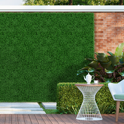 12 Pack 20x20 Inch Artificial Grass Wall Panels – Perfect for Garden, Yard, and Balcony Privacy