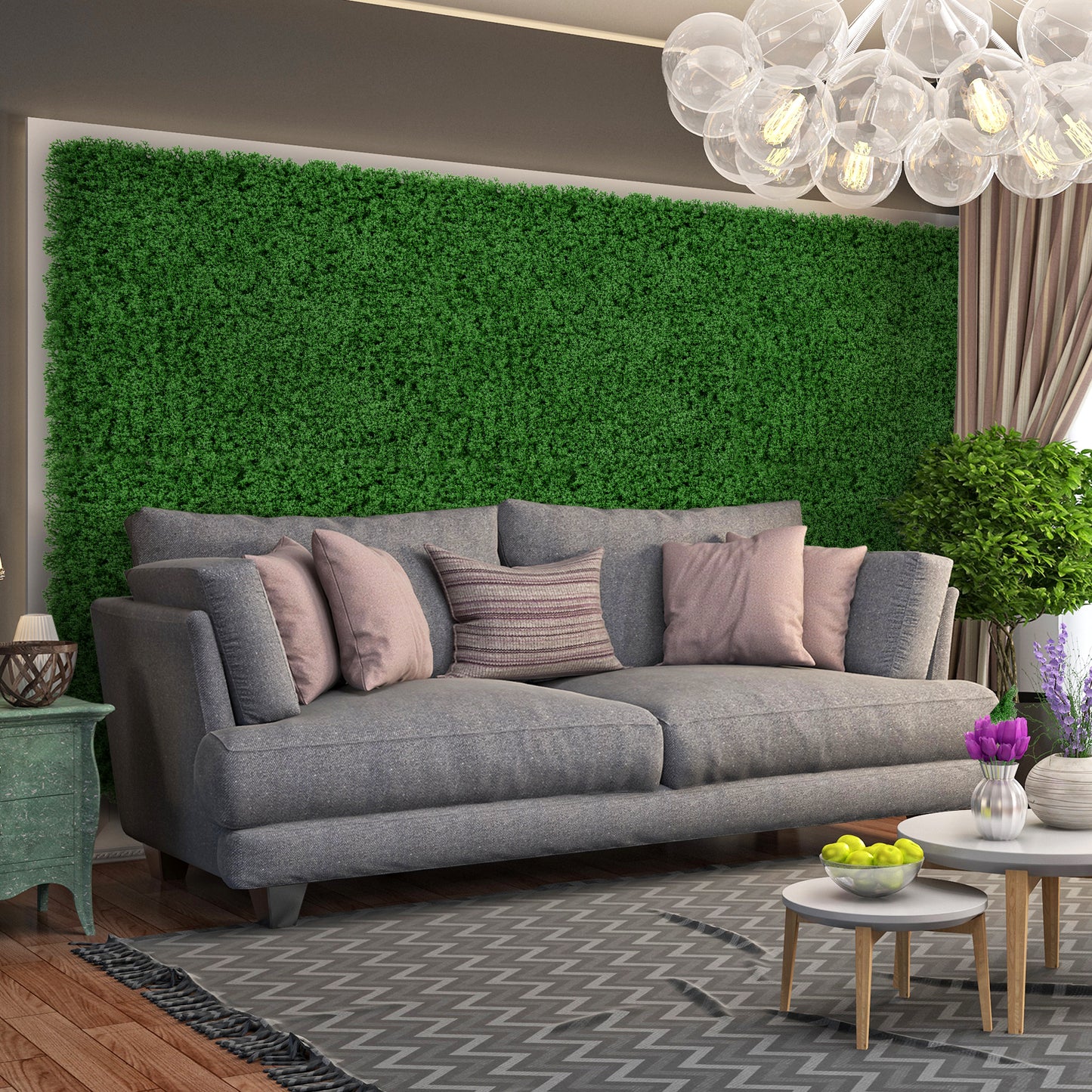 12 Pack 20x20 Inch Artificial Grass Wall Panels – Perfect for Garden, Yard, and Balcony Privacy