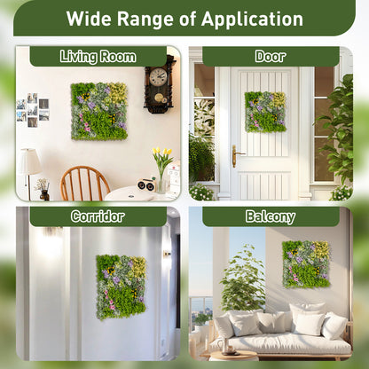 Set of 2 - 3D Hanging Faux Succulent Wall Art with 10 Types of Mixed Plants for Balcony & Home Decor