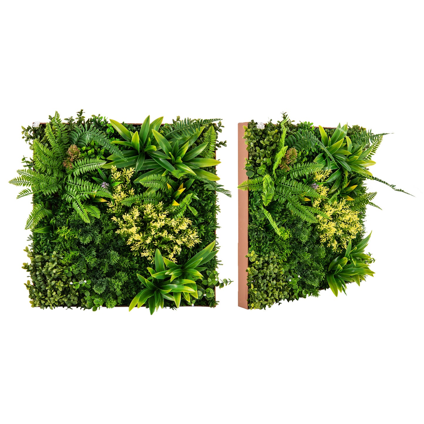 Lifelike 3D Hanging Greenery Hedge with 11 Mixed Faux Plants for Home & Garden