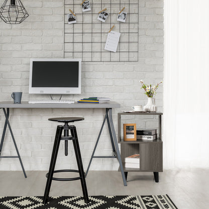 Set of 2 Modern Wooden Nightstands with Legs for Bedroom and Living Room