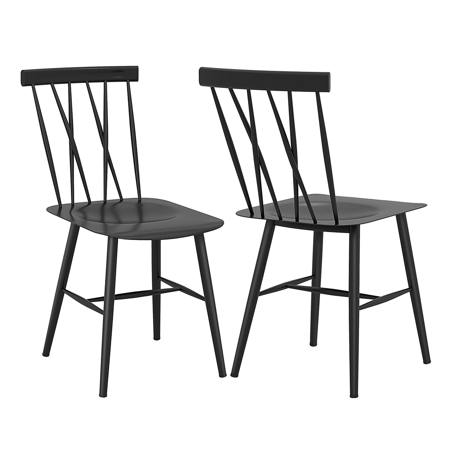 Pair of Modern Dining Chairs with Ergonomic Backrest for Comfort and Style