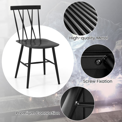 Pair of Modern Dining Chairs with Ergonomic Backrest for Comfort and Style