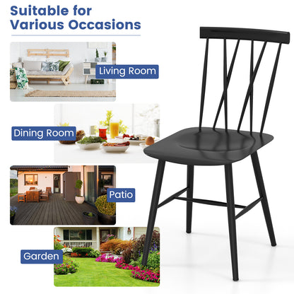 Pair of Modern Dining Chairs with Ergonomic Backrest for Comfort and Style
