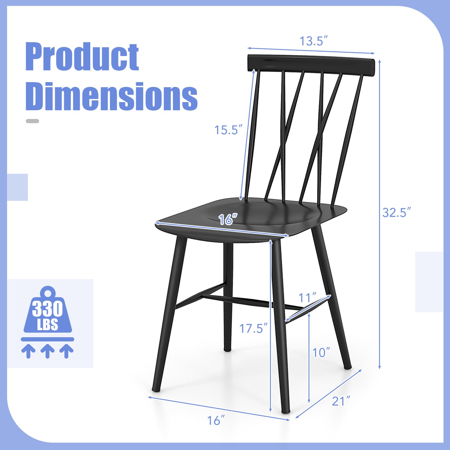 Pair of Modern Dining Chairs with Ergonomic Backrest for Comfort and Style