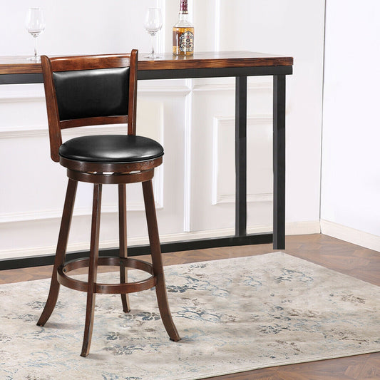 29 Inch Swivel Counter Stools with Upholstered Seats