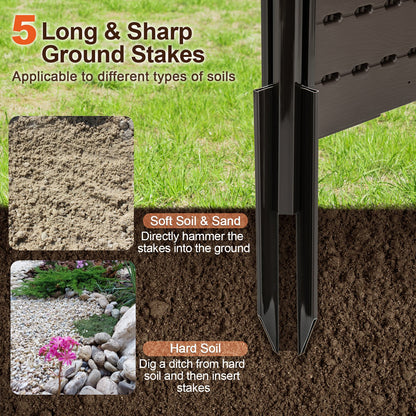 HDPE Outdoor Privacy Fence Screen with 5 Ground Stakes – Perfect for Garden, Yard, and Patio