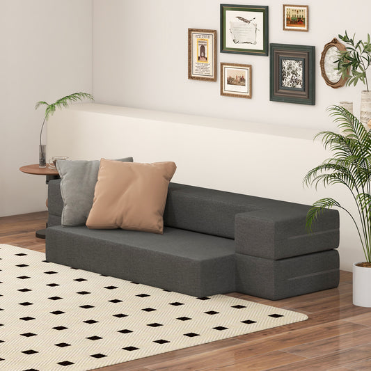 Convertible Folding Sofa Bed with Memory Foam and Washable Cover, 8 Inch Twin