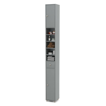 71 Inch Tall Freestanding Storage Cabinet with Adjustable Shelves and Anti-Tipping Device
