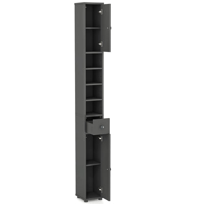 71 Inch Tall Freestanding Storage Cabinet with Adjustable Shelves and Anti-Tipping Device