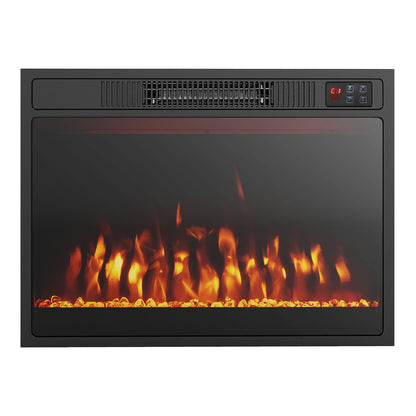 23 Inch Electric Fireplace Heater with Adjustable Flame Color and Brightness – 750W/1500W
