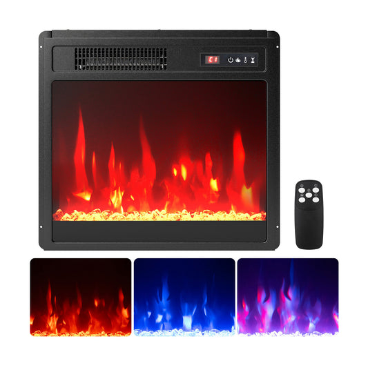 18 Inch Electric Fireplace Heater Insert with Overheat Protection