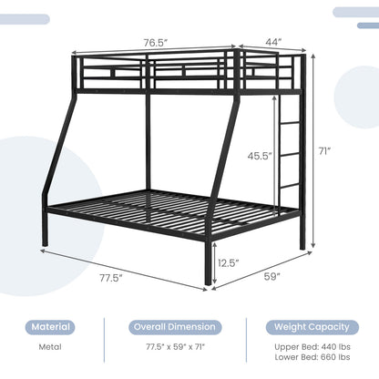 Space-Saving Metal Bed Frame for Teens and Adults, Noise-Free, No Box Spring Required - Black