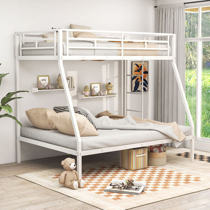 Space-Saving Metal Bed Frame for Teens and Adults, Noise-Free, No Box Spring Required - White