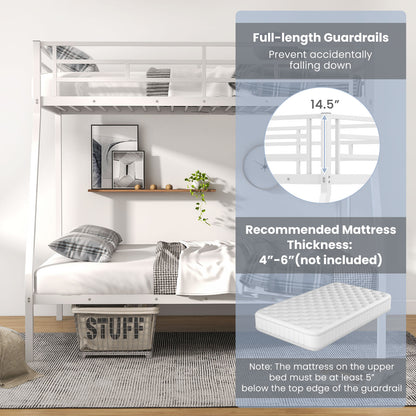 Space-Saving Metal Bed Frame for Teens and Adults, Noise-Free, No Box Spring Required - White