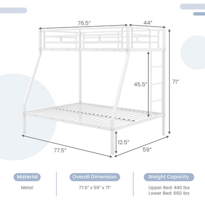 Space-Saving Metal Bed Frame for Teens and Adults, Noise-Free, No Box Spring Required - White