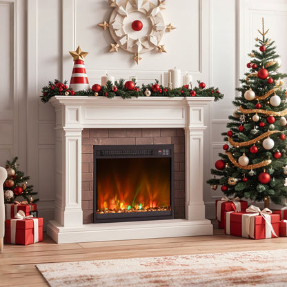 18/23/26 Inch 1500W Electric Fireplace Insert with Remote & Customizable Flame Effects