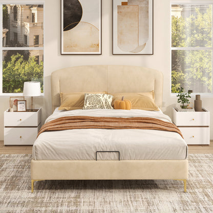 2-Drawer Modern Nightstand with Storage, Stylish Bedroom and Living Room Side Table