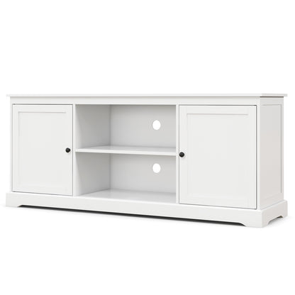 Contemporary TV Stand with Adjustable Storage and Dual Cabinets for 65 Inch TVs