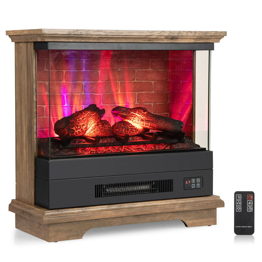 27 Inch Freestanding Electric Fireplace with Remote Control