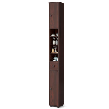 71 Inch Tall Freestanding Storage Cabinet with Adjustable Shelves and Anti-Tipping Device