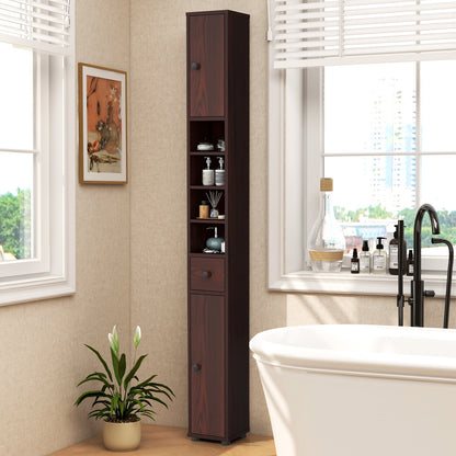 71 Inch Tall Freestanding Storage Cabinet with Adjustable Shelves and Anti-Tipping Device