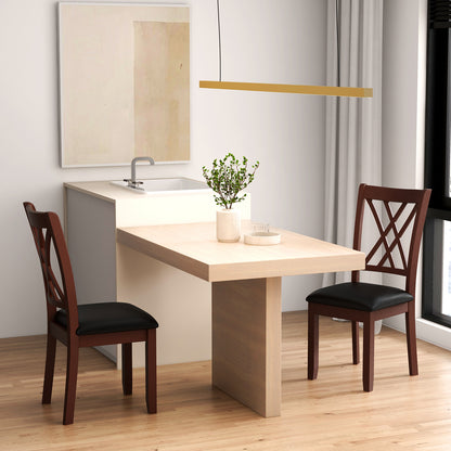 Ergonomic Dining Chairs with Padded Seat and Backrest for Comfort, Set of 2