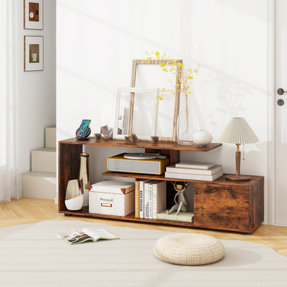 60 Inch Entertainment Center TV Stand with Built-in Power Outlet Supports TVs up to 55 Inches