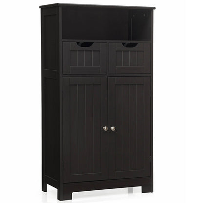 Adjustable Storage Bathroom Side Cabinet with Magnetic Doors