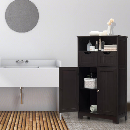 Adjustable Storage Bathroom Side Cabinet with Magnetic Doors