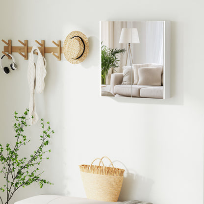 Wall-Mounted Double Door Medicine Cabinet with Mirror & Adjustable Shelves