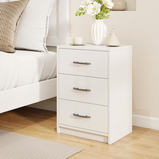 3-Drawer Nightstand with Storage for Bedroom and Living Room