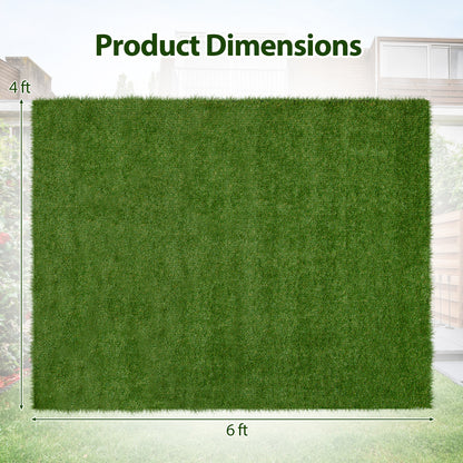 Premium Indoor/Outdoor Artificial Grass Mat with Drainage Holes for Easy Cleaning