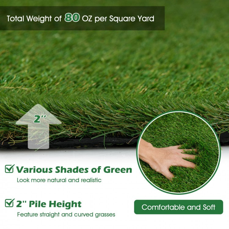 Premium Indoor/Outdoor Artificial Grass Mat with Drainage Holes for Easy Cleaning