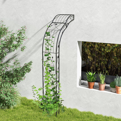 Multipurpose Metal Garden Arch Trellis with 7 Adjustable Forms for Climbing Plants and Decorations