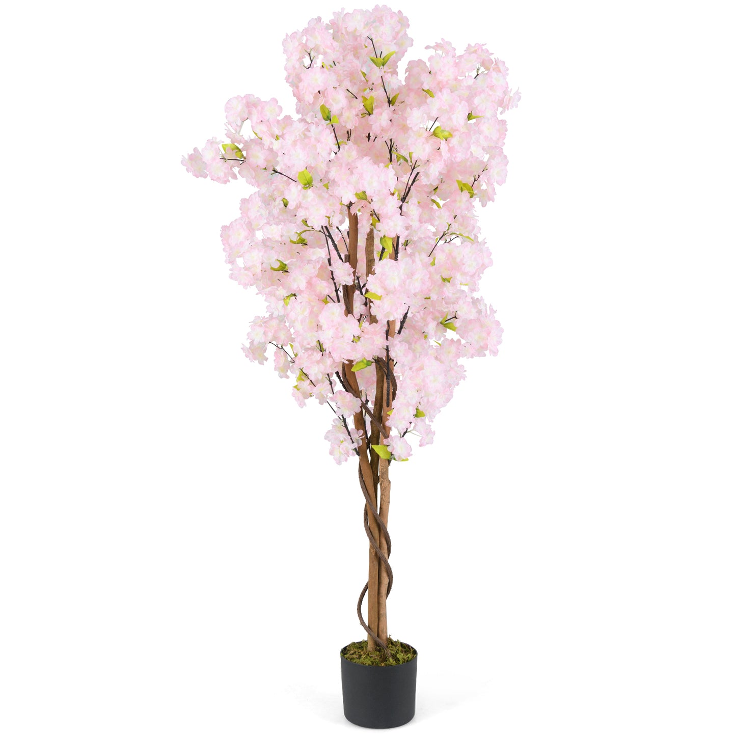 5ft Artificial Cherry Blossom Tree with Pink Flowers and Realistic Trunk