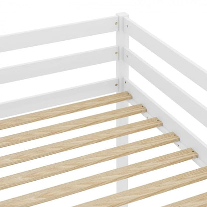 Space-Saving Twin Loft Bed with LED Light, Built-In Desk, and Charging Station – No Box Spring Required
